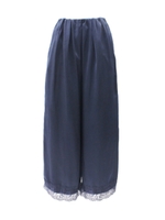 【Settimissimo】裾レースワイドパンツ/ネイビー(018)