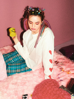 WC/ハートプリントロングTシャツ