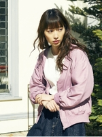 ・VネックMA-1/ラベンダー