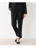 ◆【洗える/34(SS)、42（LL）WEB限定サイズ】ダブルクロステーパードパンツ/ライトグレー(011)