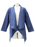 【Settimissimo】デニムカスケードカラージャケット/ライトブルー(038)