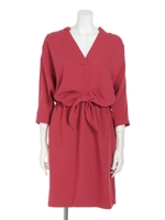 ノットリボンワンピース/ベージュ