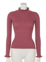 【sw】フリルハイネックニットトップス/PNK