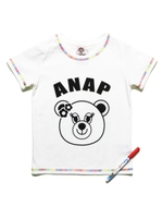 【ANAP KIDS】サクラクレパス×ANAPKIDS 塗り絵ペン付Tシャツ/レッド(025)