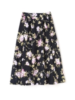 《EDIT COLOGNE》ハイウエストフラワースカート/ラベンダー(080)