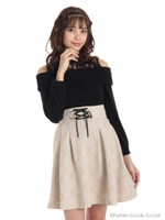 オフショルドッキングワンピース/ブラック