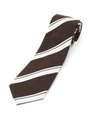 シルクネップストライプネクタイ/ブラウン(343)