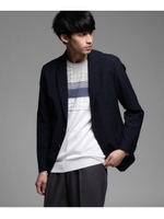 ストレッチテーラードジャケット/ブルー系(094)