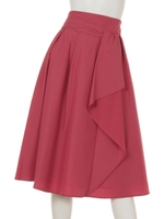 タフタアシメラッフルフレアスカート/ピンク