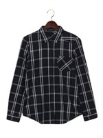 チェック柄 シャツ/コン/グリーン