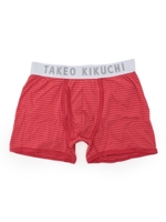 ボーダーストレッチボクサーパンツ/レッド(363)