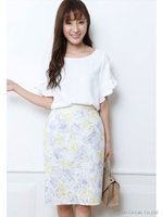 レースボンディングタイトスカート/ライトブルー