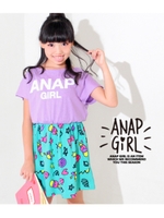 【ANAP GIRL】POP柄ドッキングワンピース/ラベンダー(023)