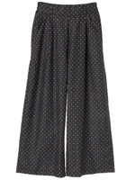 ・ドットワイドパンツ/ブラック