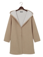 ミル起毛 フード コーディガン/コン/グレー