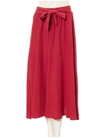 ウエストリボンロングスカート/ネイビー