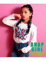【ANAP GIRL】ストリートペイントロゴロンT/ホワイト(001)