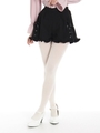 スピンドルフリルキュロット/ブラック