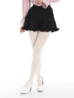 スピンドルフリルキュロット/ブラック