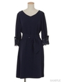 レース袖2WAYワンピ/紺
