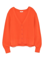 レーヨン片畦カーディガン/ORG