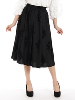 花柄フロッキーフレアSK/パープル