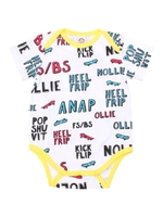 【ANAP KIDS】総柄パイピングBABYロンパース/ホワイト(001)