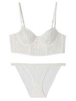 FLOWER BOUQUET ビスチェブラショーツセット/WHITE