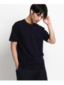 KANOCO編み ヘンリーネックTシャツ/ブルー系(094)