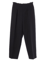 ・タックテーパードパンツ/ブラック