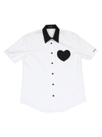 【MILKBOY】HEART POCKET SHIRTS/サックスストライプ