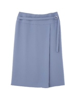 ◆大きいサイズ◆ダブルサテンスカート/ブルー(110)