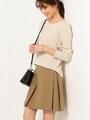 〓JOC C/N/P ストレッチフロントタックスカート/MD.BROWN
