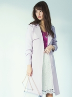 ウエストベルトトレンチコート/ピンク系