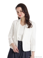 カチオン裏なしテーラー７分ＪＫ/シロ