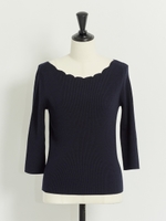 サマースカラリブニット/紺