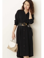 トロミシャツワンピース/ネイビー(120)