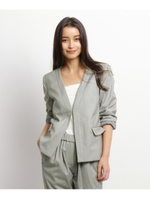 ノーカラージャケット/ライトグレー(011)