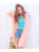 【ANAP】ポケット付ロングカーディガン/グレー(006)