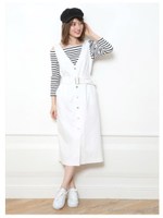 レイヤードタイトワンピース(ホワイト)/ホワイト