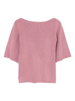 ワイドスリーブニットプルオーバー/ピンク
