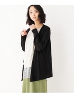 【セットアイテム】トップス+ミドルカーディガン/ブラック(019)