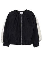 チュールタックブルゾン/ネイビー