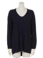 ウォッシャブルニットコクーンPO/NVY