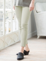 カツラギストレッチ ピグメント加工スキニーパンツ/ベージュ