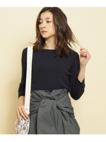 バックベルトリブニット/ネイビー(093)