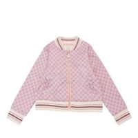 ガールズ ダイアモンドプリントボンバージャケット
