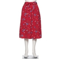 【30%OFF】ベルトつき花柄スカート