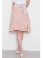 ラッフルリーフプリントスカート/ピンク(090)