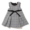 【29%OFF】リボンベルトつきチェック柄ワンピース